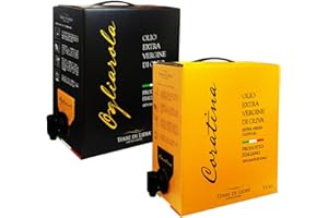 TERRE DI LIDIA SAPORI E SAPERI DI PUGLIA Terre di Lidia - Olio extravergine di oliva - 1 bag in box (5L) Varietà Coratina, Gusto intenso + 1 bag in box (5L) Varietà Ogliarola, Gusto delicato (10L) - Filiera corta - Produzione 100% italiana