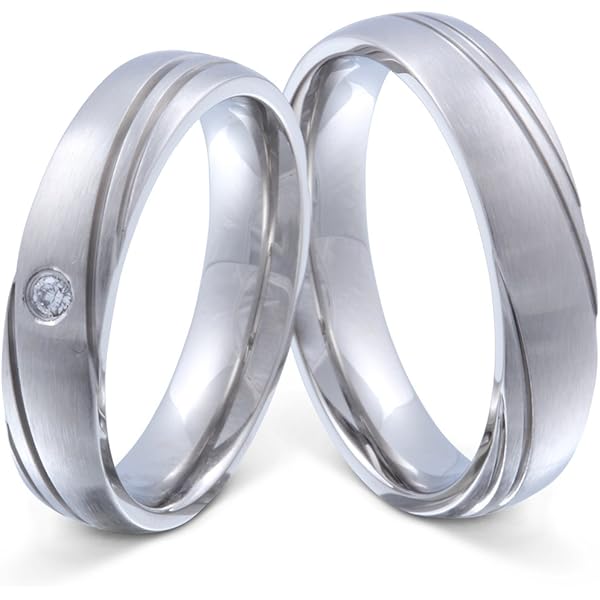 Personalisiert Freundschaftsring Edelstahl Mit Gravur - Unisex Partnerring