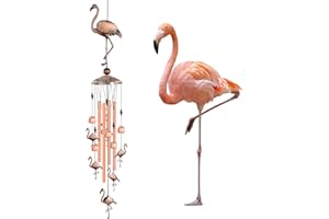 ‎JIAUFU JIAUFU Flamingo windspiele für draußen hängend,Geschenke für Väter, Mütter, Familie, Freunde, Kollegen,Rasengarten -Dekoration,Windspiel für Garten deko draußen, Hof, Terrasse und Heimdekoration