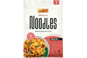 Lee Kum Kee Mala Noodle Kit 112 g (Pack of 1) – Sichuan Mala Knife-cut Noodles with Chilli Oil & Seasoned Soy Sauce, Ready in 5 Minutes, Serves 1