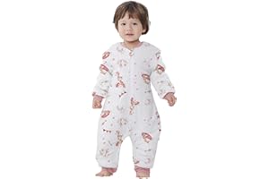 MIRACLE BABY Baby Winter Sleeping Bag with Feet 2.5 Tog Cotton Warm Infant Toddler Sleeping Sack Wearable Blanket with Detachable Sleeves (Sweet Dream, M/2-3T)