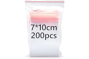 ZHTULCK 7x10cm Druckverschlussbeutel Klein, 200 Stück Verpackungstüten, Wiederverschließbare Baggies, Wasserdichte Tüten Verschluss für Küchenaufbewahrung, Aufbewahrung von Büromaterial usw