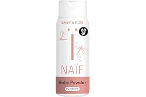 ‎NAÏF Naïf - Babypuder - 100% natürlich aus Reis hergestellt - Für Neugeborene geeignet - 0% Parfüm - Dermatologisch getestet - Natürlichen Ursprungs