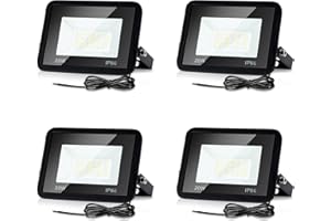 ‎IZRIELAR Izrielar LED Strahler Scheinwerfer Außen, 4er 20W 3000K Warmweiß Licht Außenleuchter Außenbeleuchtung, 1700LM Superhell Flutlicht Wandleuchte für Baumlicht Stimmungslicht Rasenlampe Pfadbeleuchtung