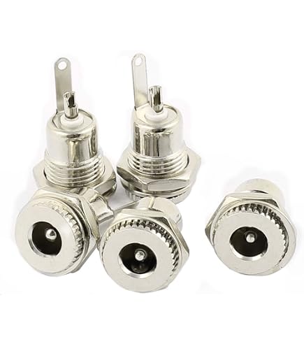 Connecteurs DC Prise Femelle 2.1 X 5.5 Mm - Lot De 20 Avec Capuchons Antipoussière, Pour Montage Sur Panneau, 30V 10A - 5
