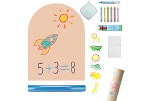 Mithreel Pizarra Magnética Infantil – Pizarra Niños, Adhesiva, Forma Arco y de Color con Tizas – Pizarra Magnetica Adhesiva – Ideal Regalos para Niñas y Niños (ARENA 120X60)