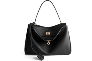 hedexe Genuine Leather Tote Bag for Women: Soft Leather Shoulder Handbags for Ladies - Satchel Purse for Travel Work(Large)