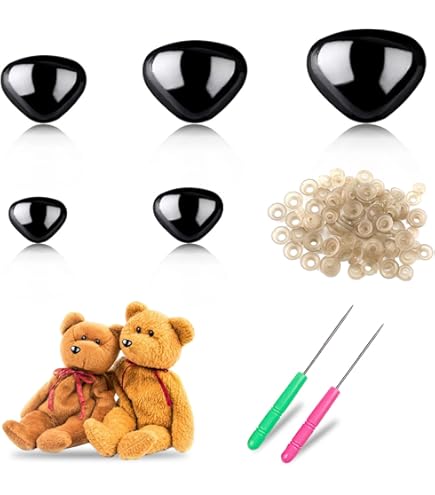 24 Nasi Di Sicurezza In Plastica Per Peluche - 2 Dimensioni E 4 Colori - Foto 2