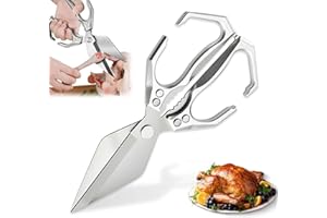 NATWO Multifunctional Heavy-Duty Kitchen Shears, 2025 New Heavy Duty Kitchen Scissors for Food with Ergonomic Handle, High-Carbon Steel Culinary Shears for Chicken,Meat, Seafood,Bone Cutting