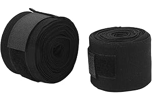 SRLIYA Vendas de Boxeo de Algodón de Secado Rápido, 2 uds. Diseño de Gancho y Bucle Semielástico de 5m, Vendas Deportivas para Kickboxing Muay Thai