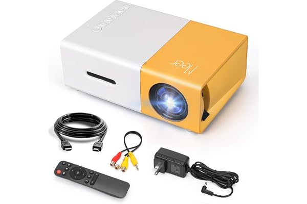 Vidéoprojecteur, Meer Mini Pico Portable LED LCD Projecteur Théâtre avec Entrée USB/SD/AV/HDMI pour Ordinateur, Ordinateurs Portables, PC, USB Disk,TV,de Film et de Jeu Vidéo, Camping