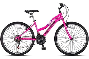 GERONI Bici Bicicletta MTB Swan Lady 24'' Pollici Cambio 21 Velocita' Mountain Bike ragazza Freni V-Brake donna
