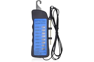 HERCHR Tester di Tensione di Recinzione, Tester di Tensione di Recinzione al Neon da 12kV da 2000 a 12000 V 8 Luci neon Lights Acqua Test Strumento per le Aziende Agricole