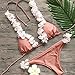 Produktbild Xing Han Bikinis Für Damen T Hose Bikini - Heiße Farbe Bikini Bikini Beach Urlaub Wild Badeanzug S, Inulin Weiße Blumen