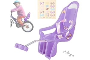 Whrcy Siege Poupee Velo Enfant Fille, Porte Poupee Velo avec Autocollants, Porte-bébé De pour Vélo D'enf Ant en Plastique, Compatible avec Les Poupées Et Les Animaux en Peluche De Taille Standard