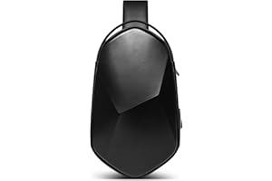 VARLIVOO Zaino Monospalla da Uomo Sling Bag con USB Port Borse a Spalla Borsa a Tracolla Sling Backpack Affare Viaggio Escursionismo Difficile Guscio Impermeabile Poliestere