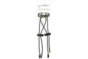 FlipBelt Race-Bib Holder, FlipBelt Accessory for Attaching Race Bibs and More, Black, One Size