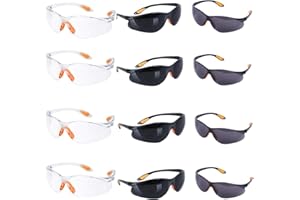 AIRFUL 12 Occhiali protettivi in 3 Colori, Occhiali di Protezione da Lavoro per Portatori di Occhiali, Occhiali di Protezione per Adatti per Lavori di Saldatura, Protezione del Lavoro, Esperimenti, Ciclismo