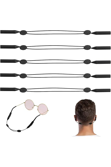 Cinturini Per Occhiali Sportivi In Silicone - 4 Pezzi Regolabili, Antiscivolo, Unisex - Foto 12