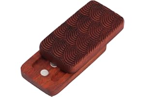 SUNGOOYUE Ciche Zabawki Fidget, Zabawki Antystresowe, Suwak Fidget Czerwone Drzewo SandałOwe Stress Relief Grawerowane Fidget Slider Toy do Biura (Ograniczone falowanie wody)