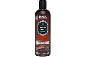 HASK Argan Oil Conditioner, Repairing for all hair types, colour safe, and cruelty-free - 1 355mL Bottle