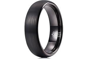 Three Keys Jewelry Women Wedding Bands 4mm 6mm 8mm Black Tungsten Brushed Viking Carbide Ring With Jewelrys Infinity Unique For Her