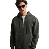 GRIMELANGE JUSTUS Erkek Kap&uuml;şonlu Kanguru Cepli Fermuar Yakalı Sweatshirt