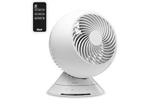 Duux Globe Tischventilator mit Fernbedienung - Stromsparender Ventilator mit LED-Anzeige & Touch-Funktion - Extra Leiser Raumlüfter mit 3 Geschwindigkeitsstufen & starkem DC-Motor - Weiß