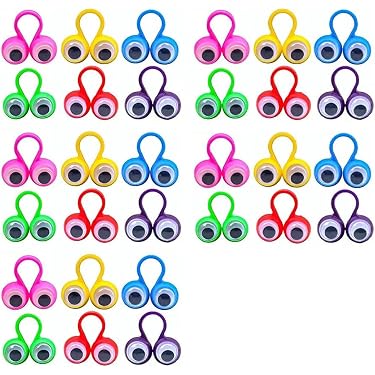 10 Marionnettes à Doigts Yeux KICHOUSE - Jouets éducatifs Pour Enfants 3 Ans Et Plus
