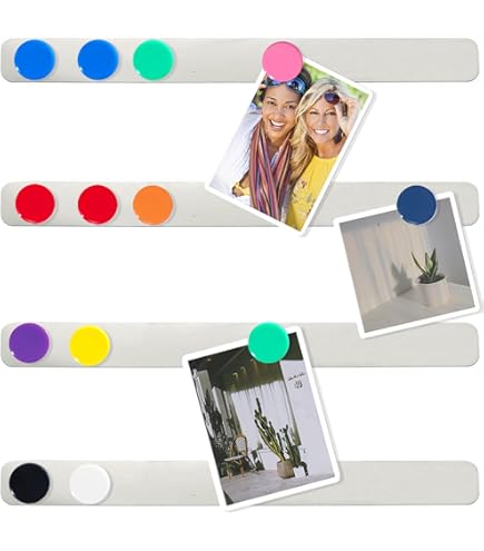 4pcs Iron strip 10pcs white magnet