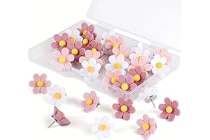 Cosmeria Set di 20 puntine colorate per bacheca, in sughero, per foto, ufficio, decorazione per la casa