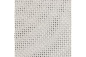 KCS 19" x 28" 14CT Counted Cotton Aida Cloth Cross Stitch Fabric (Beige)