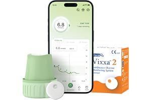 GlucoRx Vixxa 2 CGM Glucose Monitor Device| Real Time Blood Sugar Test Machine for Home | Glucometer Last upto 15 Days | Blue