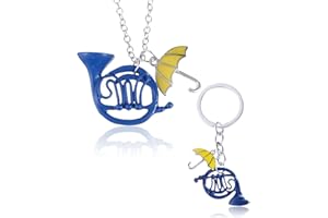 LICHUANUK 2 sztuki breloczków do kluczy z motywem klaksonu "How I Met Your Mother", emaliowany niebieski róg, zawieszki na parasol, prezenty dla rodziców, prezenty urodzinowe, prezenty świąteczne,