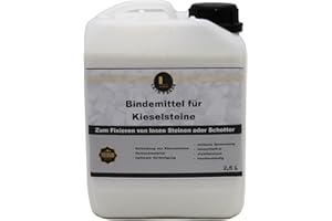 LEINTRADE Kiesbinder/Kiesverfestiger (2,5L) Bindemittel zum Verbinden von Kieselsteinen oder Schotter Aller Art in einem 2,5L Kanister.