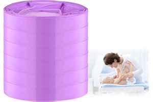 BUTBU 6-pack refill för blöjlåda, 4,5 m blöjlåda refill, baby blöjhink avloppspåsar, blöjlåda påfyllningsfoder kompatibla med
