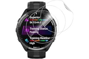 KZIOACSH Screen Protector for Garmin Forerunner 965/970/570 (47 mm), [3 Pack] Flexible Soft Thin Fit HD Clear Anti-Scratch Film Edge Elastic Shatterproof Anti-Fingerprint Screen Protector Cover