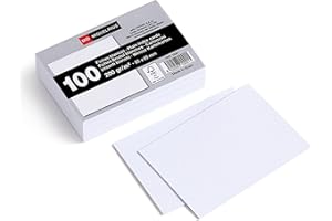 Miquelrius - Flashcards, Tarjetas para Estudio, 100 Fichas Lisas para Notas, Tamaño 95 x 65 mm, Papel Cartulina Offset 200 g/m², Material de oficina y escolar para la vuelta al cole