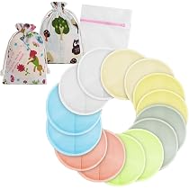 NuNi 6 Inserti Per Allattamento Lavabili Con Rete Per Bucato - Assorbenti Riutilizzabili Per Cuscinetti In Silicone E Reggiseni - Tecnologia 4 Strati, Morbidi E Discreti - Ecologici In Bambù