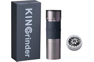 KINGrinder K6, molinillo de café manual manual 240 ajustes de molienda ajustables con fresa cónica de acero inoxidable 35 g de capacidad