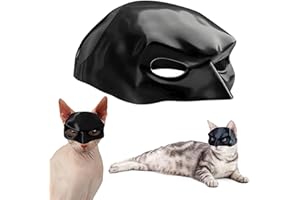 CELIODD Maschera Batman per Gatto,Maschera Gatto,Maschera Gatto Batman,Creatività Unica,Design Facile Da Indossare,Adatto Per Halloween O Intrattenimento Quotidiano (Nero S)
