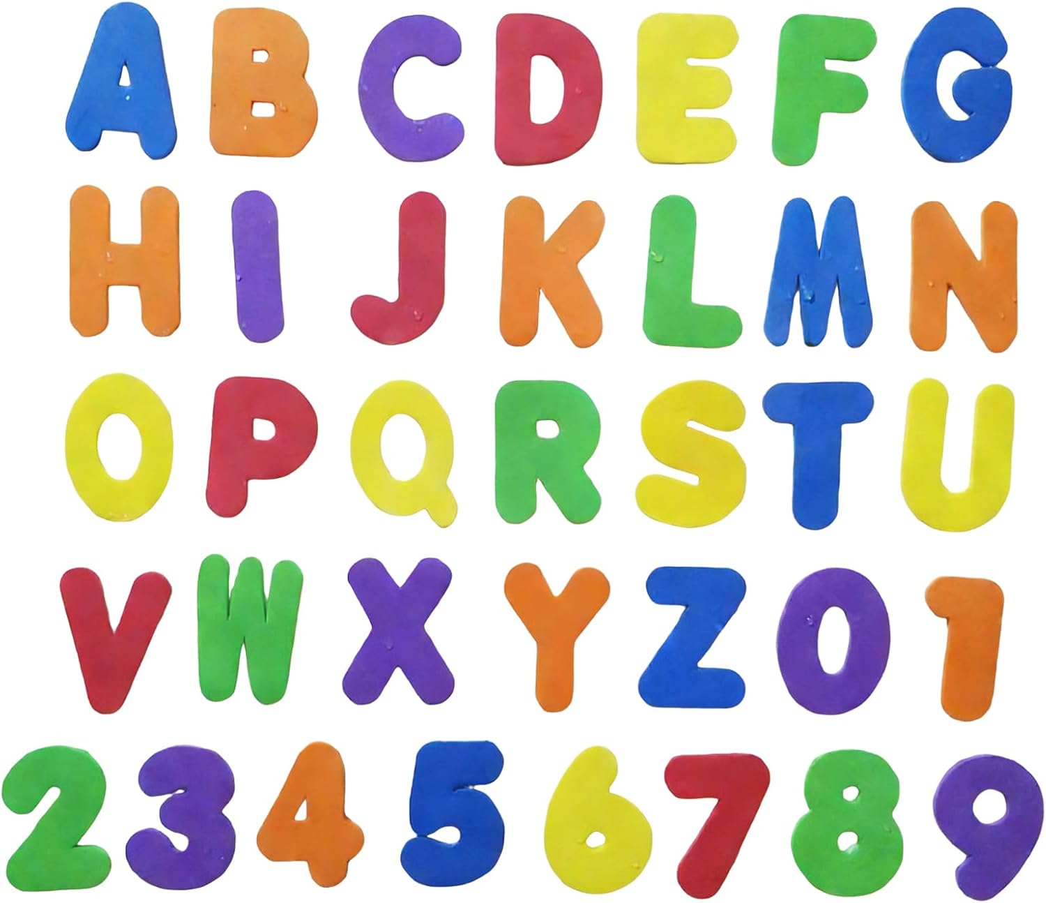 XENQITO 36 Piezas Juguetes de baño con números y alfabetos Divertidos, Letras y números del Alfabeto flotantes, Juguetes de Aprendizaje para bañera, baño Educativo para niños