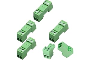 GERUI 5 sztuk 300/330 V 15EDGRK 3,81 mm/0,15 cala nachylenie PCB mocowanie śruba wtykowy blok zacisków wtyczka do 28-16AWG, 2/3/4/5/6 pin (2 piny)