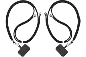 2NSPDRGNI Universal Handykette geeignet Kompatibel mit alle Smartphones, Kette zum Umhängen, Halsband Umhängen, Abnehmbare Handykordel zum Umhängen, Handyband mit jeder Hülle kombinierbar,Schwarz
