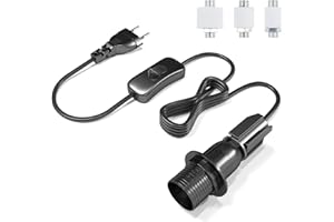 Bonlux Oprawka lampy do butelek, oprawka E14 z kablem i przełącznikiem, adapter do butelki, nasadka lampy do butelek, lampka do butelek, nasadka do lampy stołowej, czarna, 1 sztuka