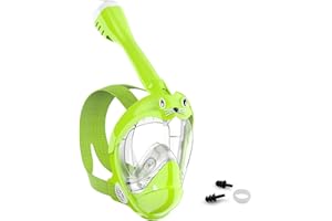 Jwintee Maschera Subacquea per Bambini Jwintee, Comoda, Impermeabile, Antiappannamento, Vista Panoramica a 180°, Supporto per Fotocamera Smontabile a Piacimento; Aspetto Molto Bello