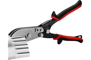 Gulfmew Herramientas de chapa de metal de 5 cuchillas, herramienta HVAC para conductos de calibre 24-28 y tubo de estufa, crimpadora de chapa, herramienta de crimpado de conductos resistente a la