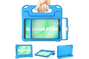 Samsung Galaxy Tab A11/A9 Case Kids 8.7 inch 2025/2023, TrendGate Lightweight Shockproof Samsung A11/A9 Tablet Case Built-in Screen Protector and Handle Stand for Galaxy Tab A11/A9/A7 Lite 8.7" - Blue