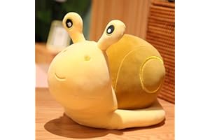 EXQULEG Pluszowe zwierzątko, ślimaki, przytulanka, pluszowa zabawka, pluszowa zabawka, prezent (żółta, 20 cm)