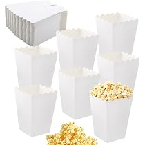 Produktbild von SOLUSTRE 100er-Pack Popcorntüten – Rot-weiß, 90x60x210 Mm – Ideal Für Partys, Kinoabende & Popcornmaschinen – Einweg-Papiertüten